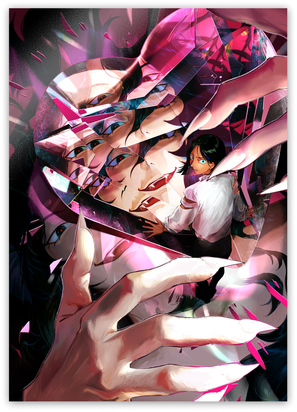 The Lovers Mihifuhi Pink Foil Poster