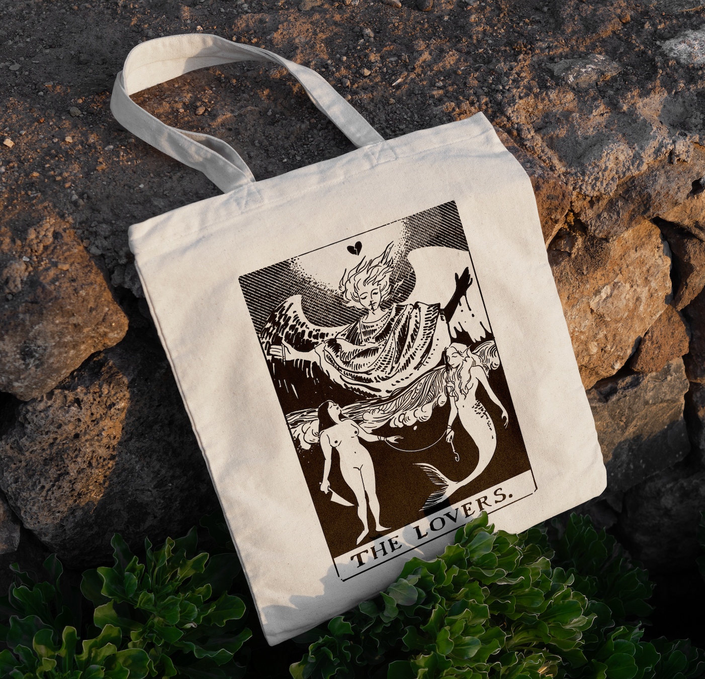 The Lovers Tarot Tote Bag