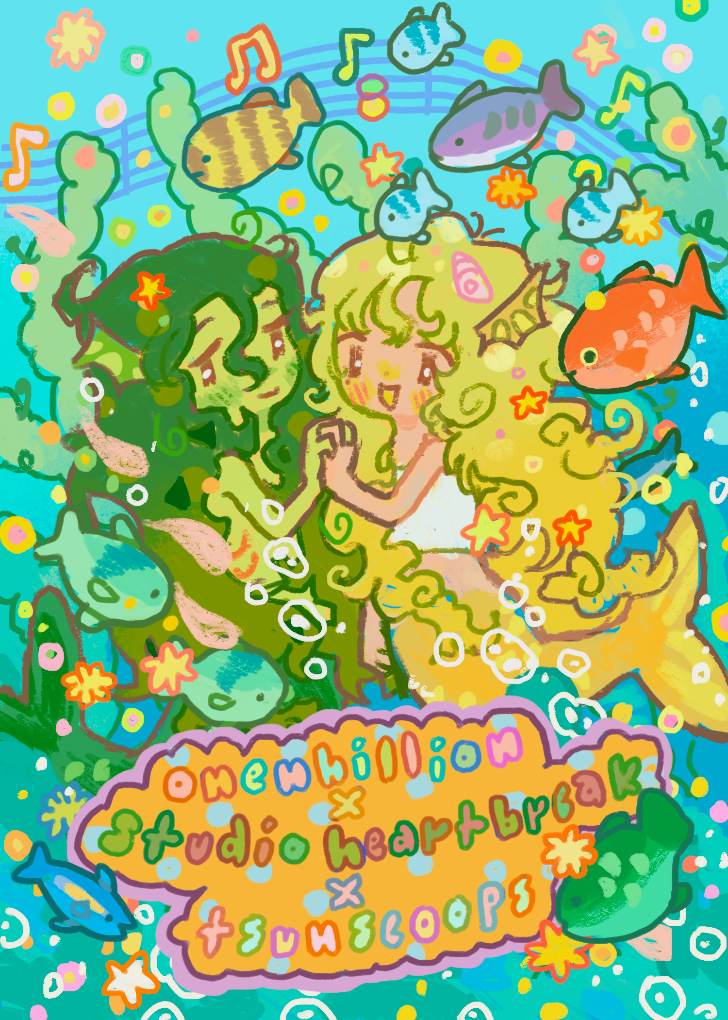 Aquatic artwork for the NHI popup