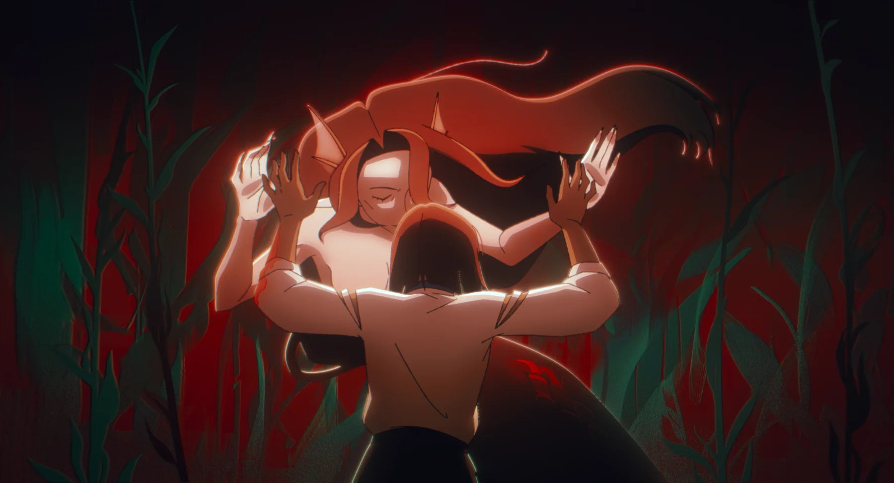 A red frame from The Lovers